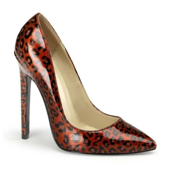 Devious by Pleaser Sexy-20 Red Glitter Heels - Picture 1 of 6